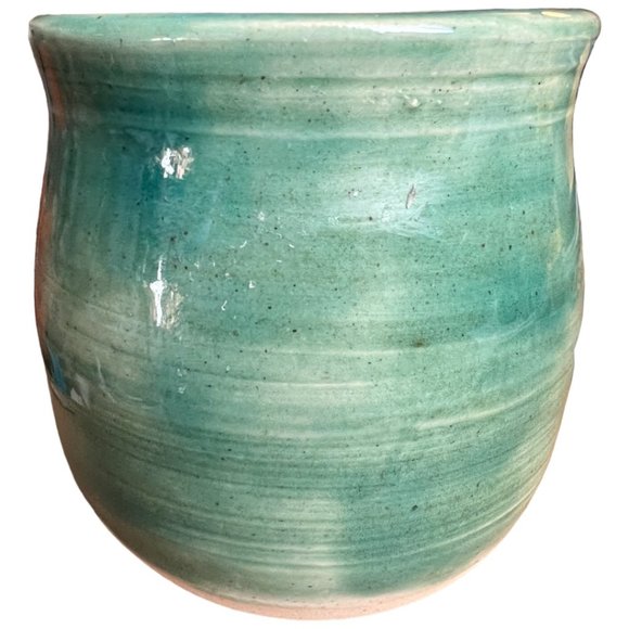 Charming HANDMADE Pottery Art Mug Glossy Raw Signed 3.25" tall x 3" across Charm - Picture 2 of 6